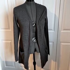 TALL Eddie Bauer Gray Long Duster Cardigan